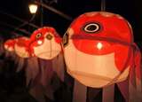 金魚ちょうちん祭り、巨大金魚ねぶたが大爆走！山口県柳井市の夏祭り