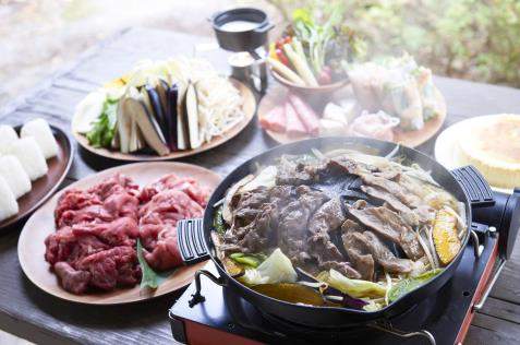 京都のグランピング  GRAXで、季節の鍋料理やBBQ