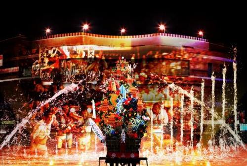 キャナルシティ博多で「飾り山笠」＆噴水と光の「山笠ショー」上演