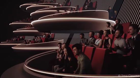 ランス・パリに未来型映画館「Ōma Cinema」スターウォーズの会議場に似ている