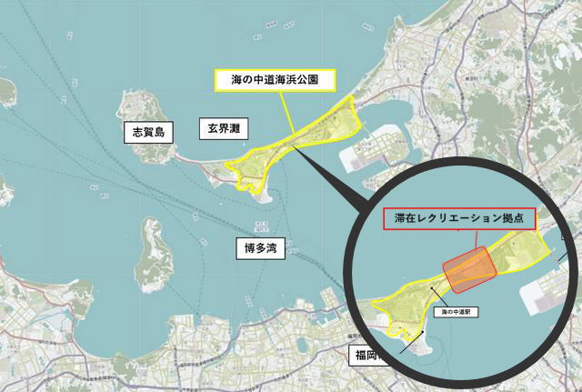 福岡・海の中道海浜公園の新施設が出来る場所