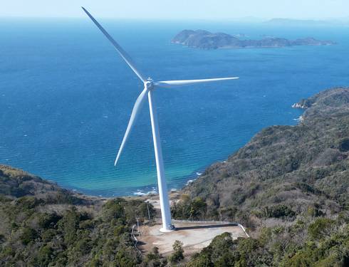 山口県・上関の風力発電の大きさ